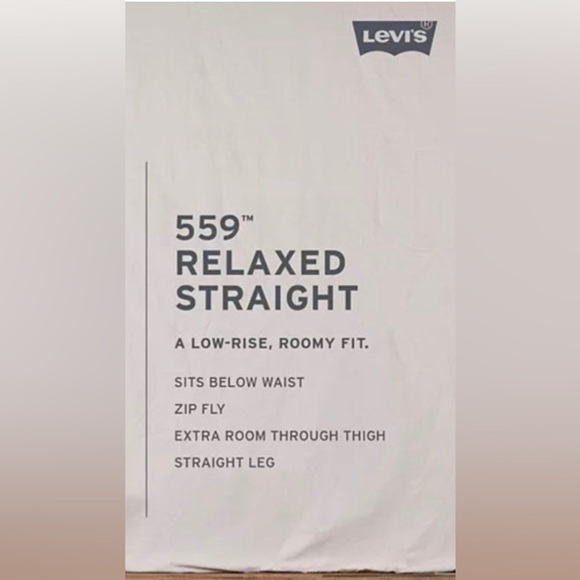 Men's Levi's® 559™ Stretch Relaxed Straight Fit Jeans Size 32W x 34L (NWT) Blue - Picture 2 of 10
